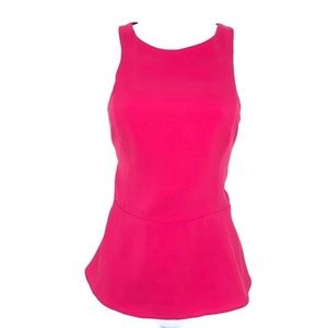 Express Women’s Peplum Sleeveless Tank Top Pink